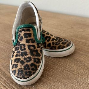 Cheetah slip on vans